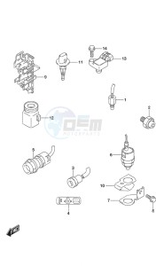 DF 9.9B drawing Sensor/Switch Tiller Handle w/Power Tilt