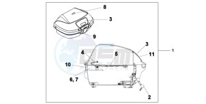 XL125V VARADERO drawing TOP BOX 45L CROWN BEIGE METALLIC