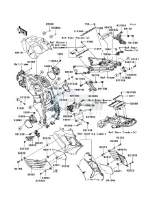 ZZR1400 ZX1400A6F FR GB XX (EU ME A(FRICA) drawing Frame Fittings