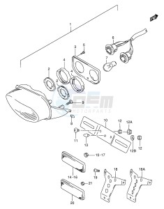 GSX-R750 (E2) drawing TAIL LAMP