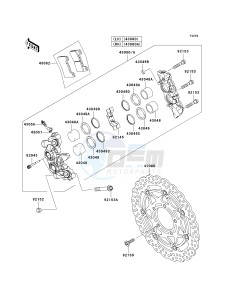 ZX 1000 E [NINJA ZX-10R] (E8F-E9FA) 0E9F drawing FRONT BRAKE