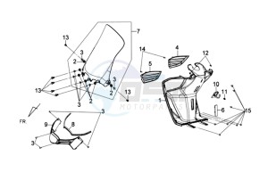 JOYRIDE 125 drawing INNER LEG SHIELD / UNDERTAIL