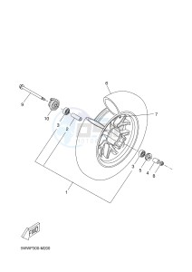 CW50 BOOSTER (5WWN) drawing FRONT WHEEL