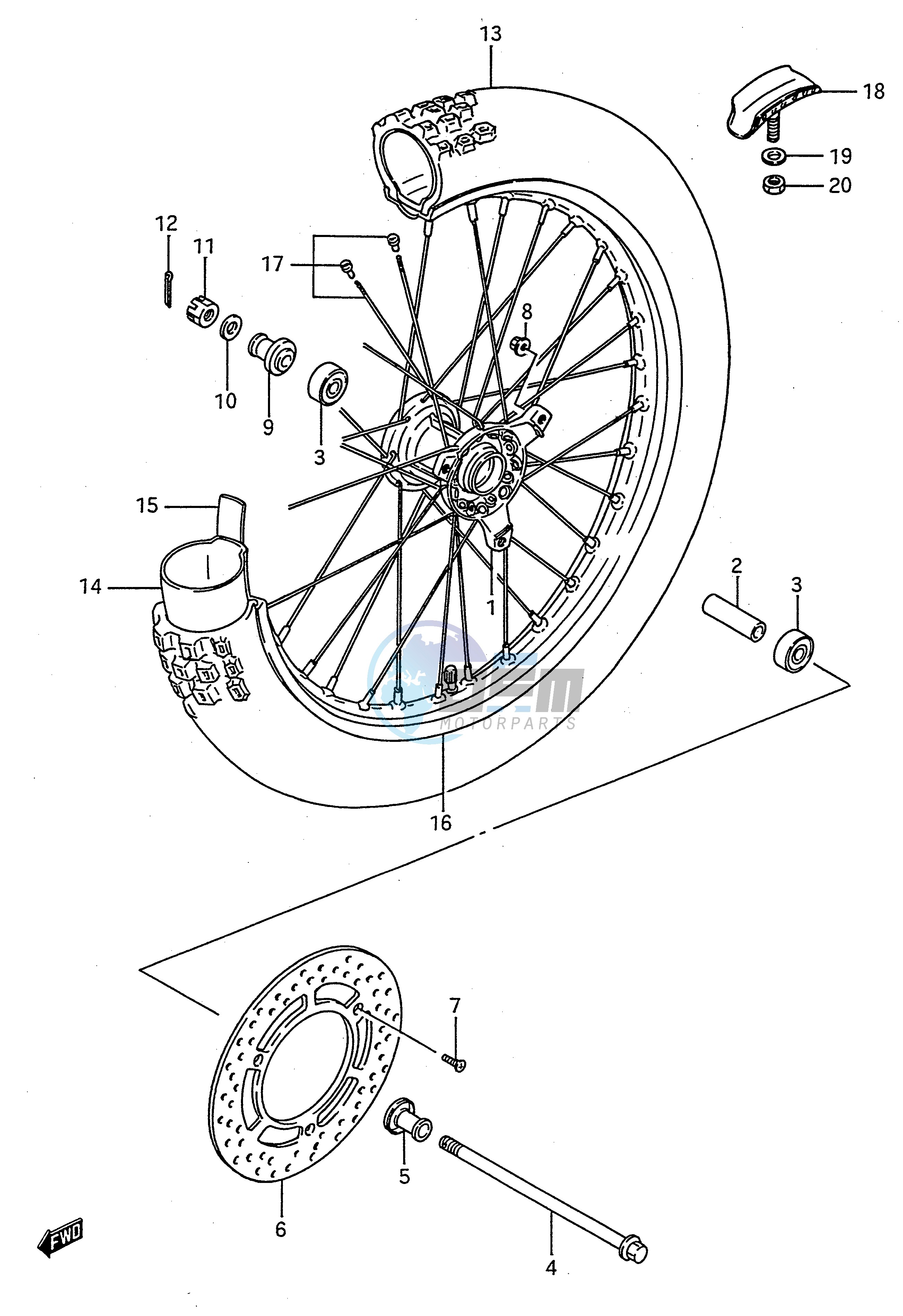 FRONT WHEEL (MODEL G H J K)