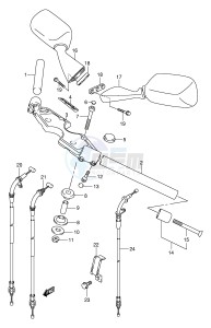 GSX1300R (E2) Hayabusa drawing HANDLEBAR