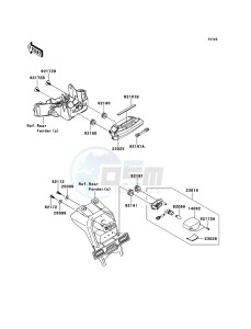 NINJA_ZX-10R_ABS ZX1000KEF FR XX (EU ME A(FRICA) drawing Taillight(s)