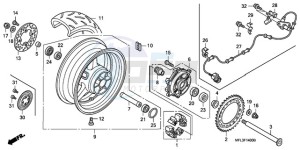 CBR1000RR9 Europe Direct - (ED / REP) drawing REAR WHEEL