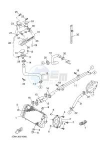 YPR125RA XMAX 125 ABS EVOLIS 125 ABS (2DMC 2DMC) drawing RADIATOR & HOSE