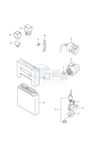 DF 140 drawing PTT Switch Engine Control Unit (2002 & 2003)