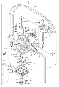 RM250 (E3-E28) drawing CARBURETOR (MODEL K2)