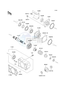 KAF 950 B [MULE 3010 DIESEL 4X4] (B1) [MULE 3010 DIESEL 4X4] drawing BEVEL GEAR CASE