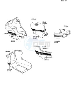 EX 500 A [EX500] (A1-A3) [EX500] drawing DECALS-- WHITE- --- EX500-A3- --- US,CN- -