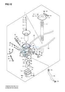 VS800 (E3-E28) INTRUDER drawing CARBURETOR (REAR)