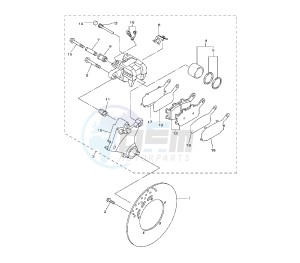 FZ8-NA 800 drawing REAR BRAKE CALIPER