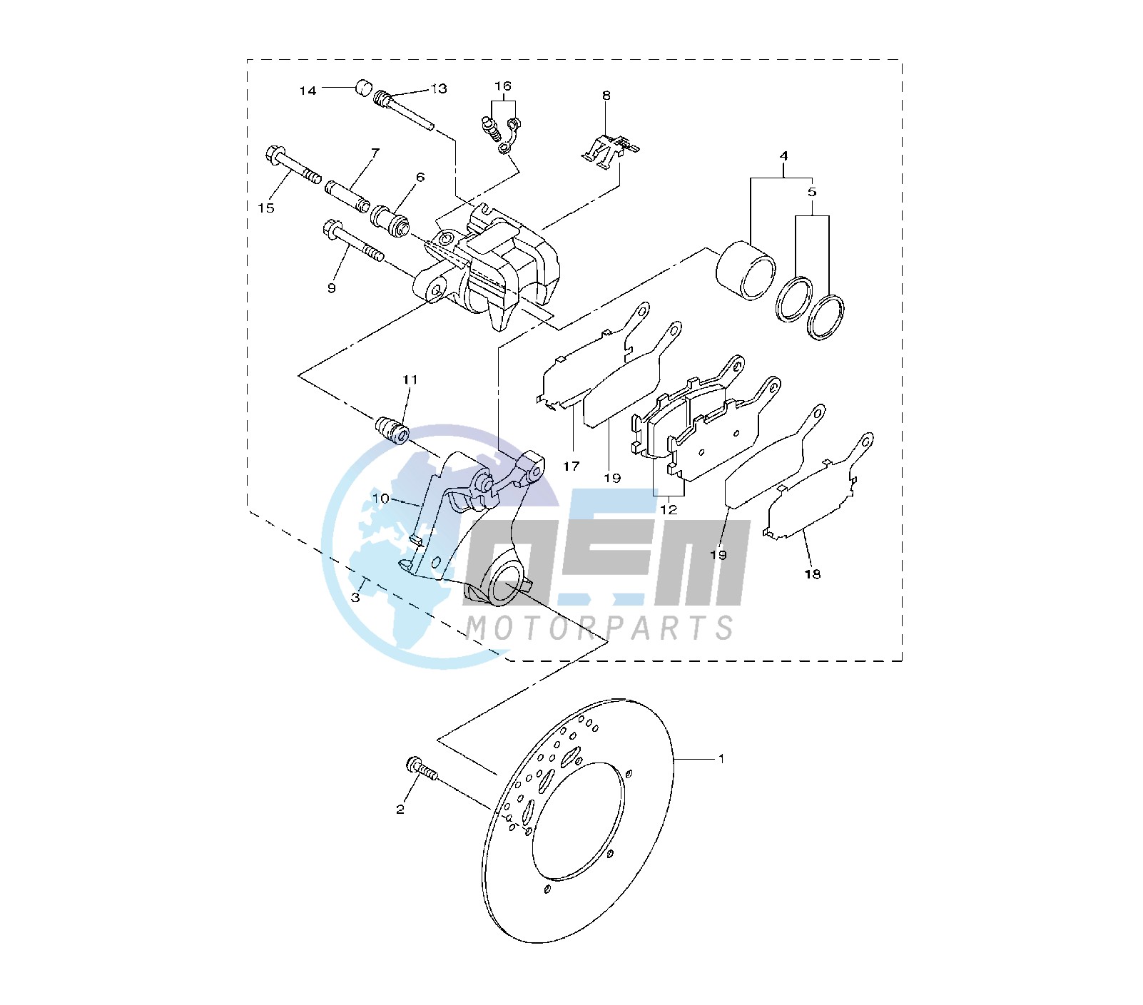 REAR BRAKE CALIPER