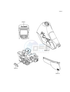 KL 250 D [KLR250] (D10-D14) [KLR250] drawing DECALS-- KL250-D14- -