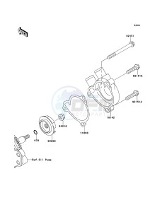 KLX250 KLX250S9F GB XX (EU ME A(FRICA) drawing Water Pump