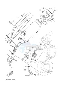 YP400RA X-MAX 400 ABS X-MAX (1SD8 1SD8 1SD8) drawing EXHAUST