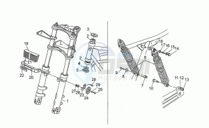 Nevada 750 drawing Front/rear shock absorber