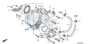 NSA700A9 KO / MME drawing LEFT CRANKCASE COVER/WATE R PUMP