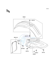 KX85 / KX85 II KX85A9F EU drawing Fenders