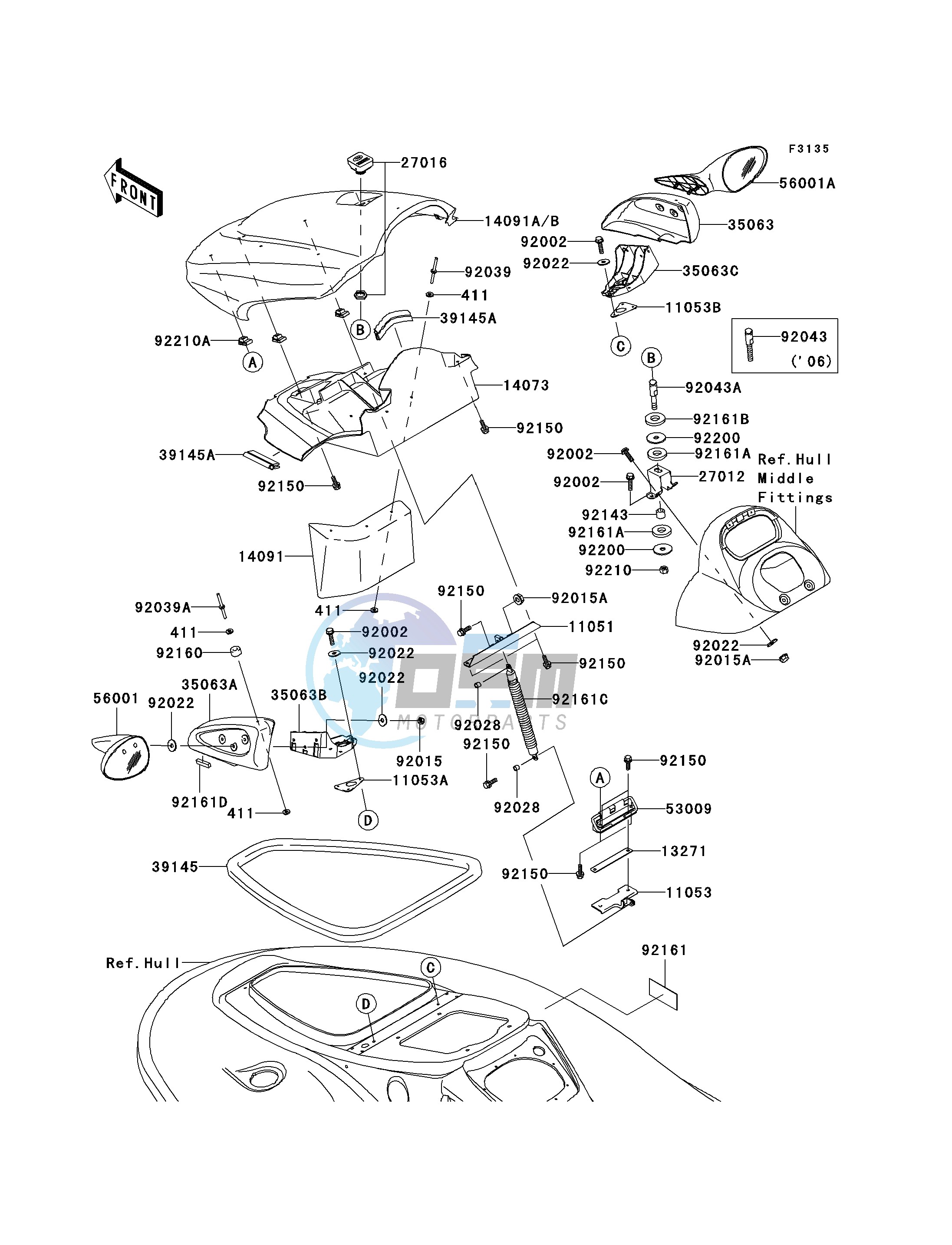 HULL FRONT FITTINGS