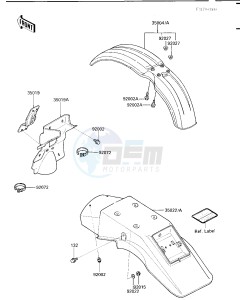 KDX 200 C [KDX200] (C1-C3) [KDX200] drawing FENDERS