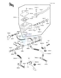 KZ 750 F [LTD SHAFT] (F1) [LTD SHAFT] drawing FRONT MASTER CYLINDER