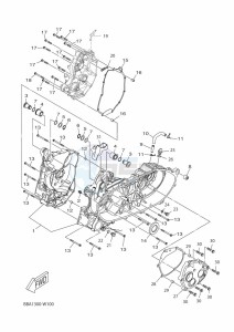 YP125R-DA XMAX 125 TECH MAX (BGU3) drawing CRANKCASE COVER 1