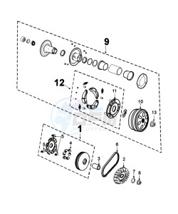 DJANGO 125 SPORT drawing CLUTCH