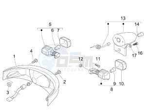 SR 300 Max drawing Tail light - Turn signal lamps