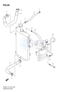 AN650 (E3-E28) Burgman drawing RADIATOR HOSE