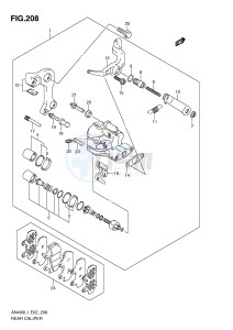 AN400 (E2) Burgman drawing REAR CALIPER (AN400L1 E19)