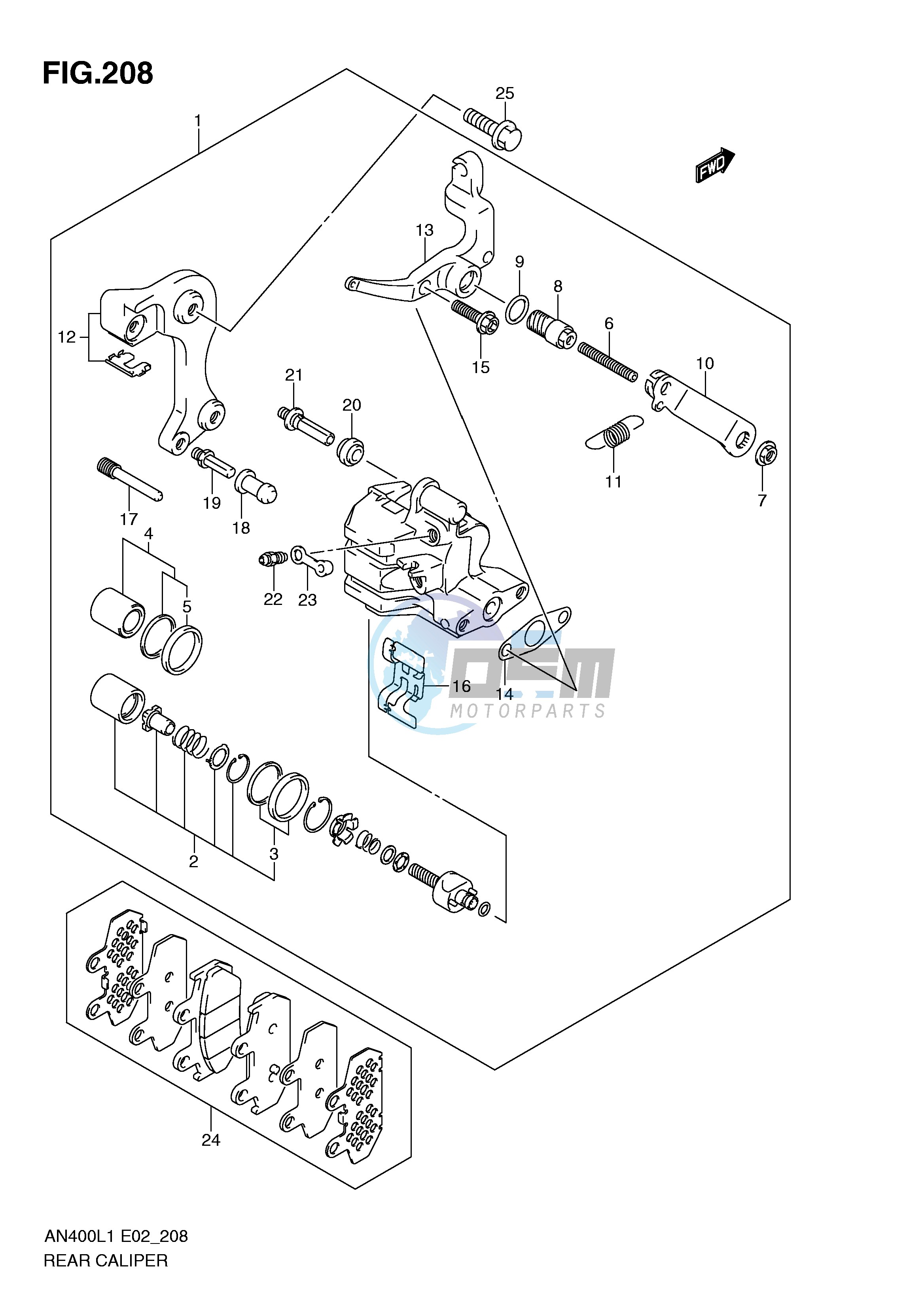 REAR CALIPER (AN400L1 E19)