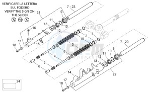 Atlantic 300 drawing Front fork II