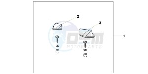 FJS400D SILVER WING drawing PILLION ARM REST SET