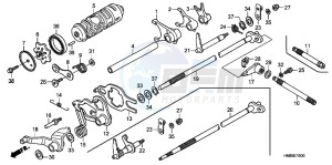 TRX250TMB drawing GEARSHIFT DRUM