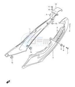 GS500E (E2) drawing FRAME COVER (MODEL W)