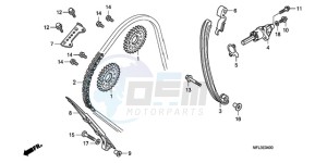 CBR1000RR9 France - (F / MME) drawing CAM CHAIN/TENSIONER