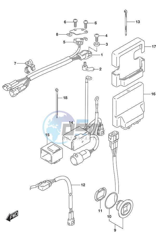 PTT Switch/Engine Control Unit