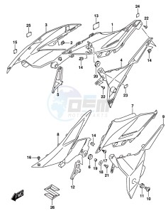 GSX-250RA drawing FRAME LOWER COVER