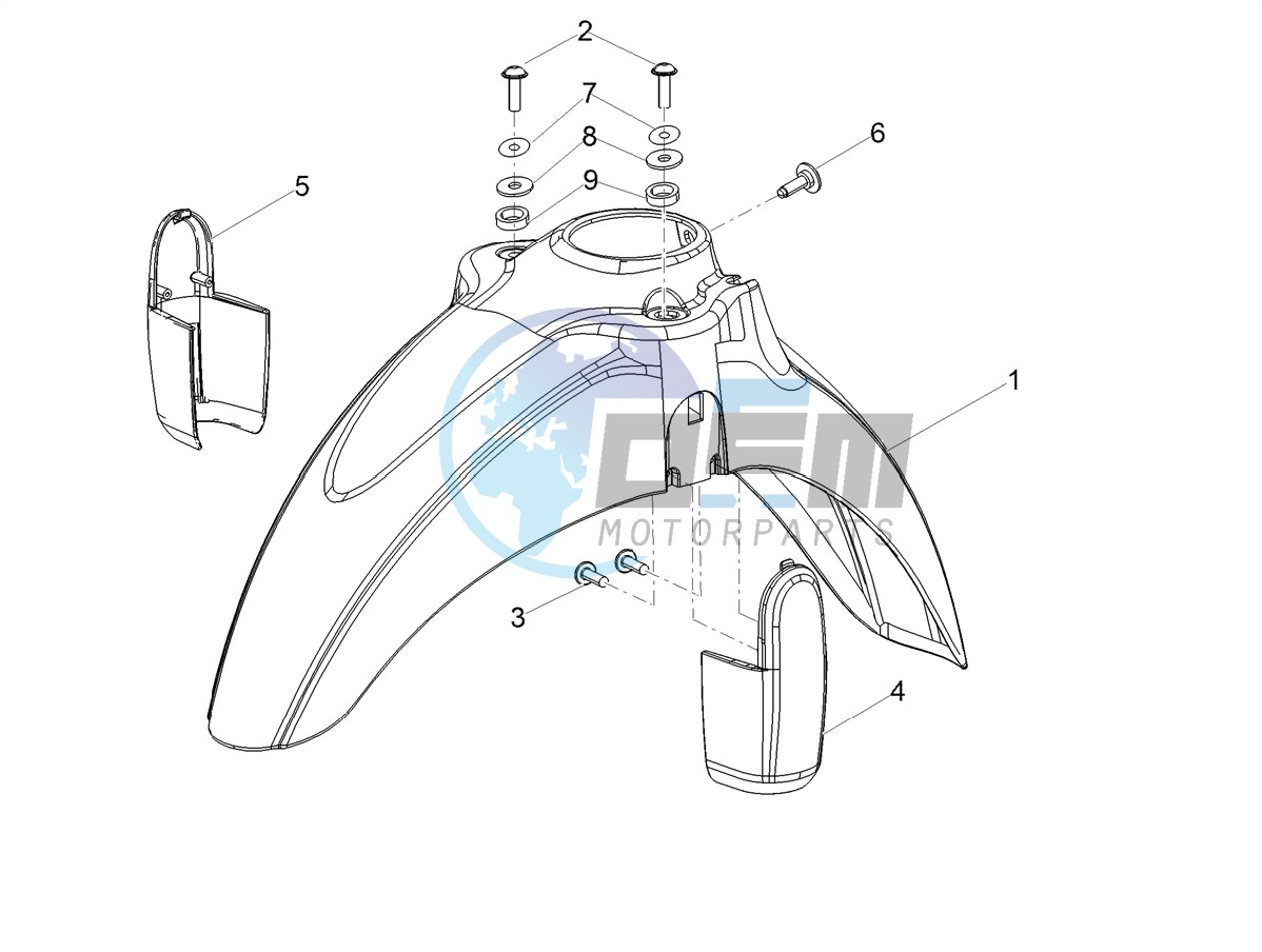 Front mudguard-Pillar