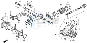 TRX350 FOURTRAX drawing FRONT SWINGARM