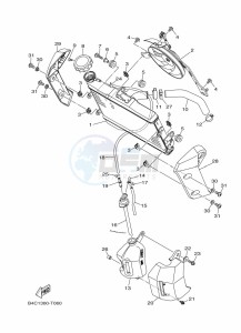 MT-07 ABS MTN690-A (B4C9) drawing RADIATOR & HOSE