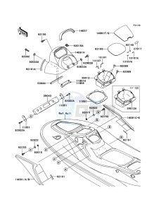 JET_SKI_STX-15F JT1500ABF EU drawing Hull Middle Fittings