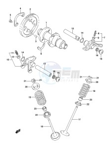 LT-A500X(Z) drawing CAM SHAFT/VALVE