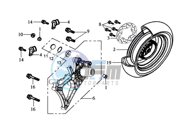 REAR WHEEL / REAR FORK