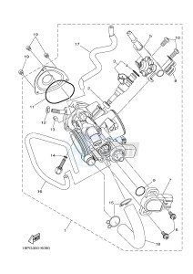 YFZ450R YFZ450RSSE YFZ450R SPECIAL EDITION (1TDA) drawing THROTTLE BODY ASSY 1