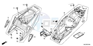 CBR600RAD CBR600RR ABS UK - (E) drawing SEAT COWL