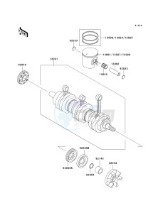 JH 1100 A [1100 ZXI] (A1-A5) [1100 ZXI] drawing CRANKSHAFT_PISTON-- S- -